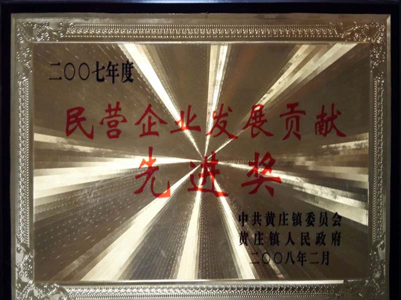 Award of 2007 private enterprise development contribution